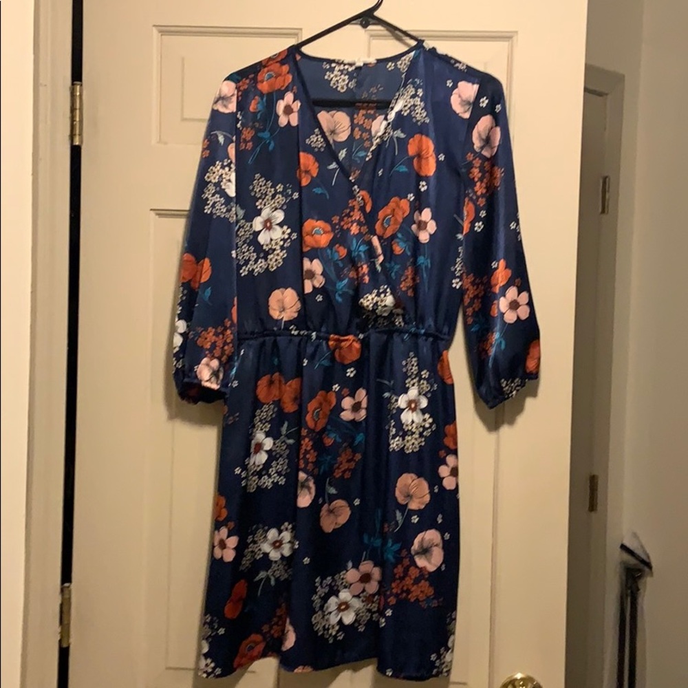 Floral silk dress